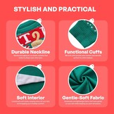 Giggling Getup Grappige Kersttrui Heren met Pailletten