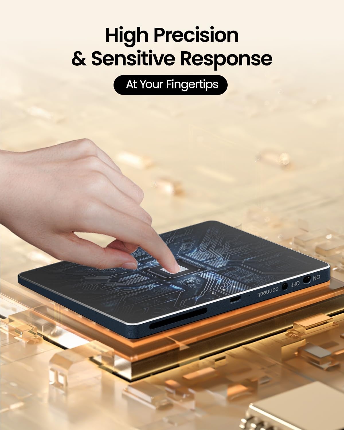 ProtoArc Draadloos trackpad, T1 Plus bluetooth, zeer nauwkeurig touchpad met multi-gesture ondersteuning voor Windows 10/11, pc, laptop, notebook, desktop, computer, zwart