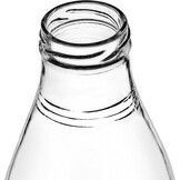 KADAX Sapflessen, 1 l, 3 stuks, glazen flessen met schroefdop, diameter 43 mm, lege flessen om in te maken, inmaakflessen voor het vullen van sap en siroop (zilver)