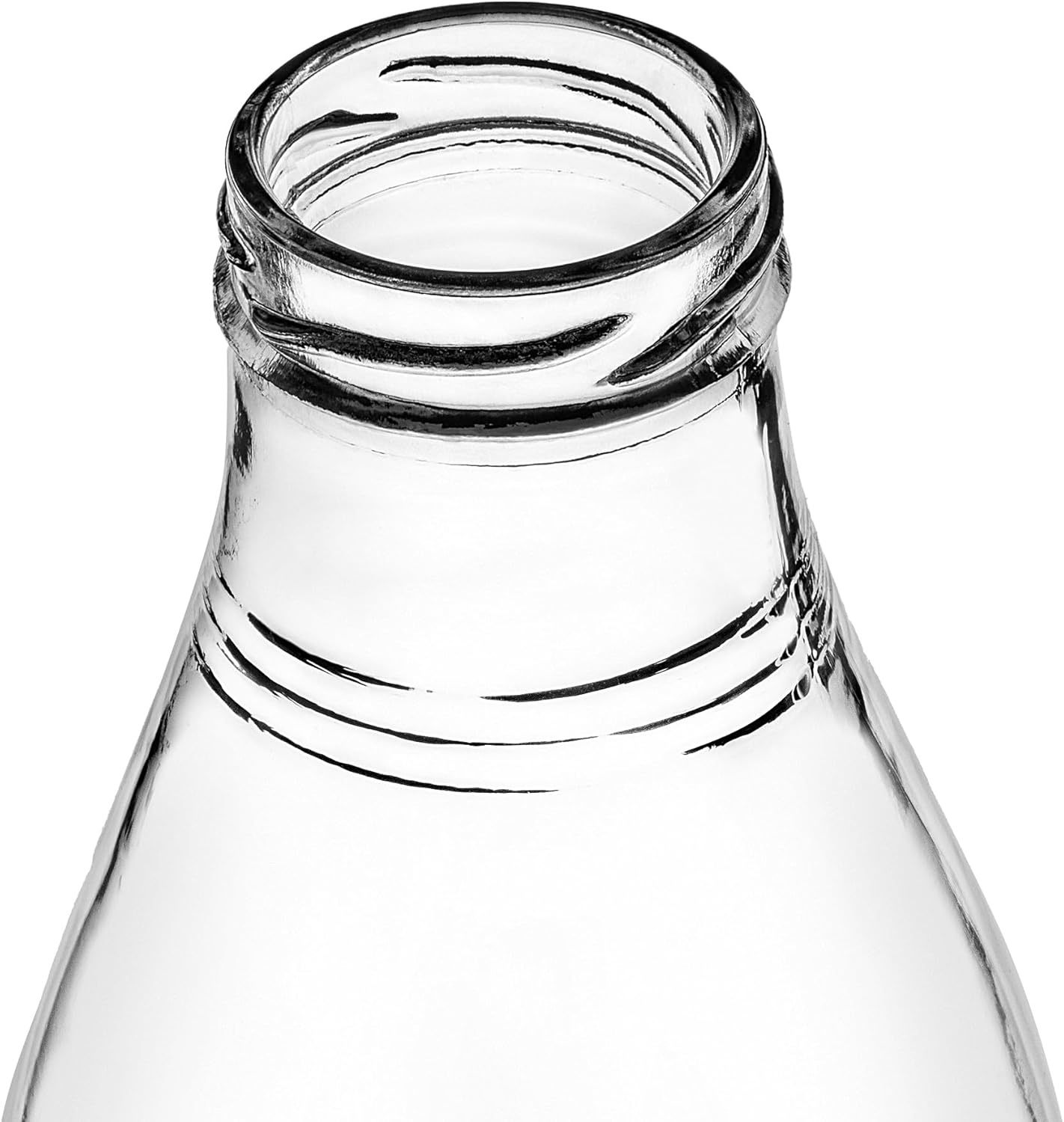 KADAX Sapflessen, 1 l, 3 stuks, glazen flessen met schroefdop, diameter 43 mm, lege flessen om in te maken, inmaakflessen voor het vullen van sap en siroop (zilver)