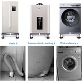 Wasmachine-onderstel, verstelbaar roestvrij wasmachine-onderstel, hoogte 17-20 cm, verstelbare breedte 40-60 cm, voor koelkast, wasmachine, droger, vriezer