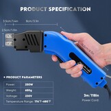 250W luchtgekoelde schuim Cutter Pro Elektrisch hot mes draagbare piepschuim snijgereedschap kit de koester schuimbord snijder met buigbare 12 ''/30 cm mes 24 uur verder werken