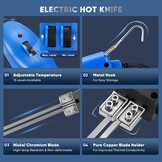 250W luchtgekoelde schuim Cutter Pro Elektrisch hot mes draagbare piepschuim snijgereedschap kit de koester schuimbord snijder met buigbare 12 ''/30 cm mes 24 uur verder werken