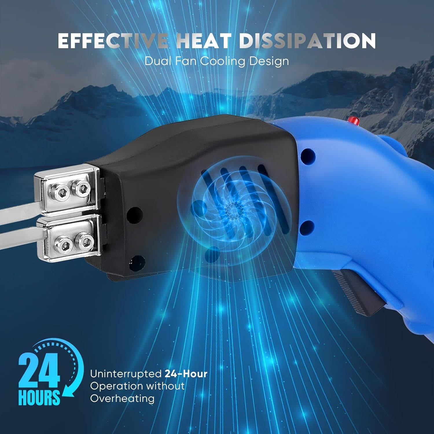 250W luchtgekoelde schuim Cutter Pro Elektrisch hot mes draagbare piepschuim snijgereedschap kit de koester schuimbord snijder met buigbare 12 ''/30 cm mes 24 uur verder werken