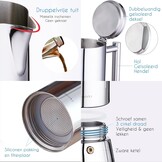 Easyworkz Stovetop Espresso Maker 520ml Roestvrijstalen Moka Pot Koffiezetapparaten,12 kopjes