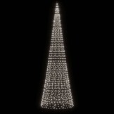 vidaXL LED-kerstboom aan vlaggenmast - Koud Wit - 500cm - 40% Korting