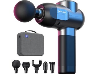 Bob and Brad C2 Massagepistool, Diepweefsel Percussiemassager, Spiermassager met 5 Snelheden en 5 Koppen, Handmassageapparaat voor Thuis Gym Kantoor Herstel Pijn en Stijfheid Verlichting, Zwart