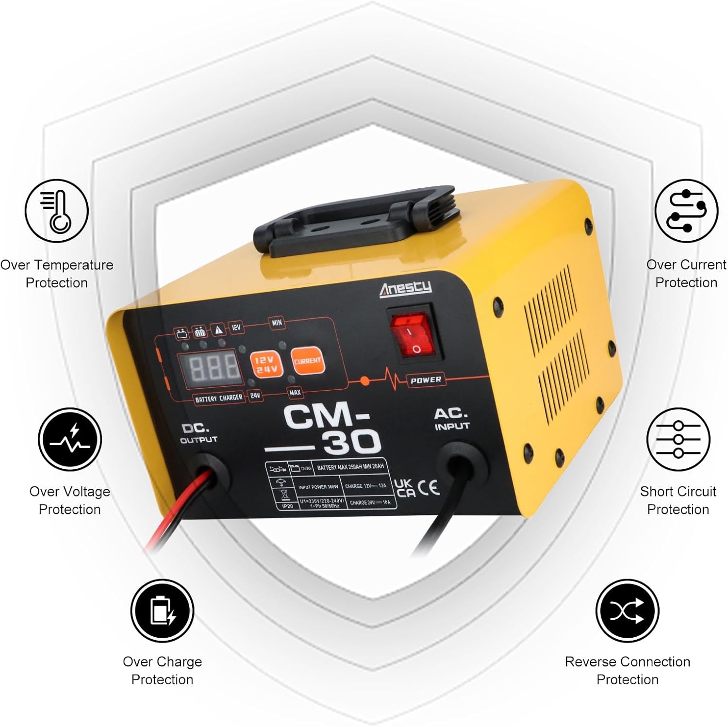 Anesty Auto Acculader 12V/24V - 27% Korting