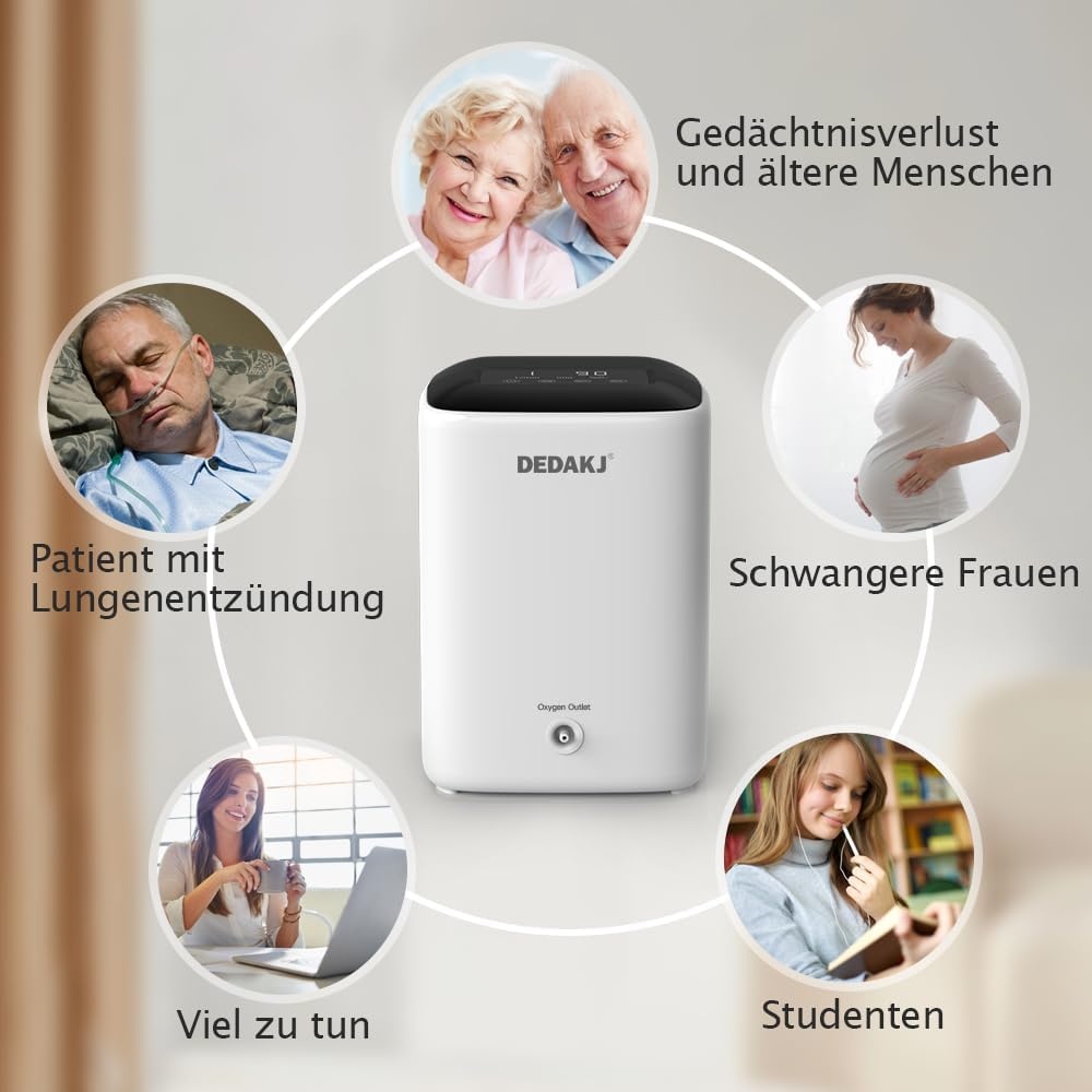 DEDAKJ DH22-C1L Zuurstofconcentrator 1-7L/min met Vernevelaar - 29% Korting!