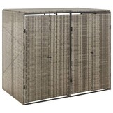 VidaXL Dubbele Containerberging Poly Rattan Grijs - 34% Korting!