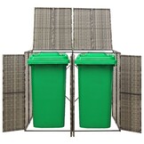 VidaXL Dubbele Containerberging Poly Rattan Grijs - 34% Korting!