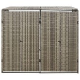 VidaXL Dubbele Containerberging Poly Rattan Grijs - 34% Korting!
