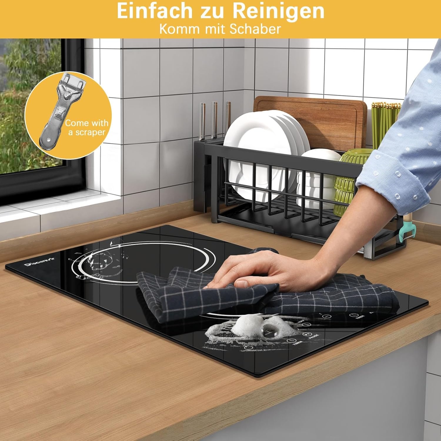 Disaenvir Keramische Kookplaat 30cm - 3000W - 28% Korting