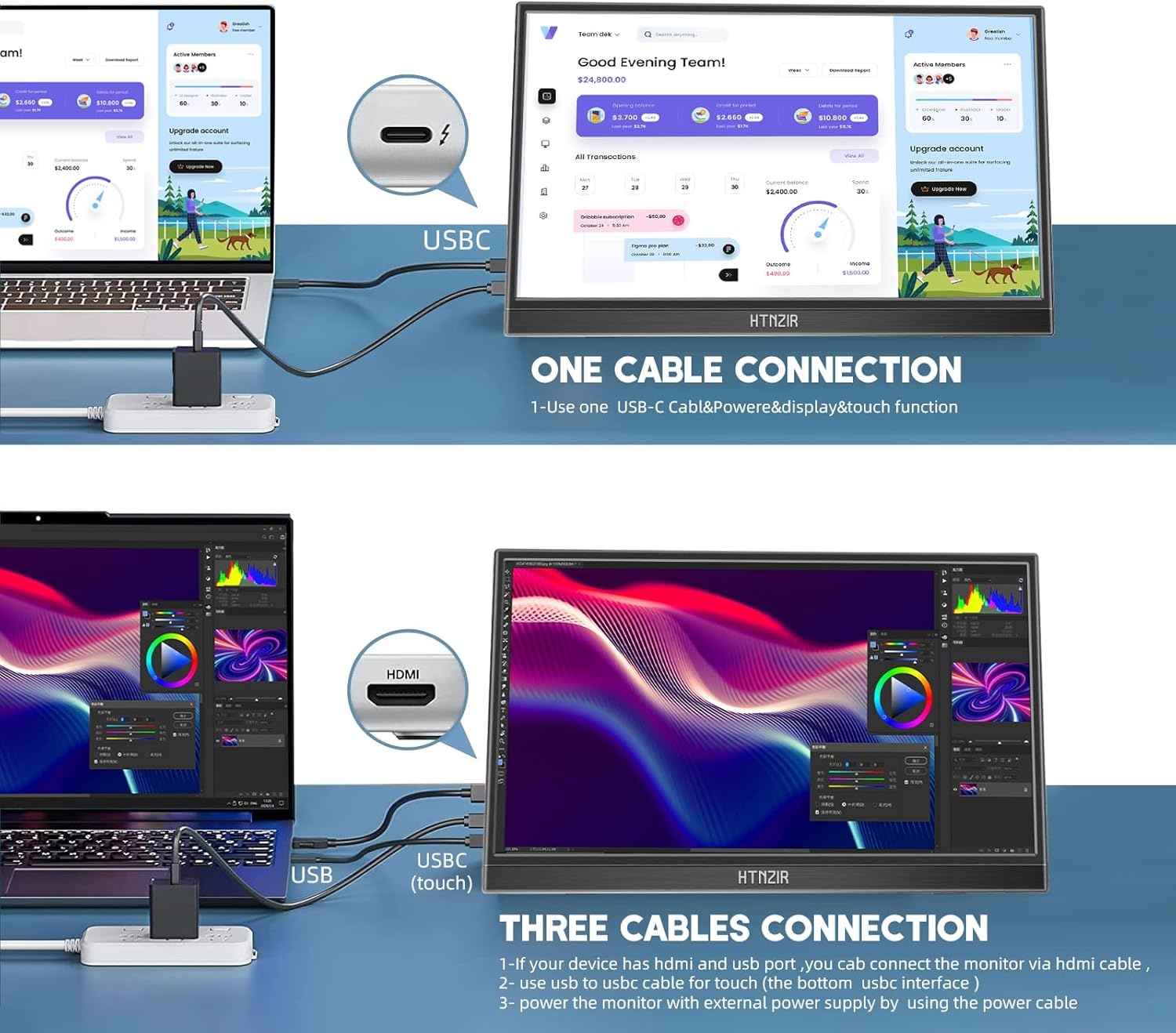 15,6" Touchscreen Monitor - 33% Korting - Externe Monitor