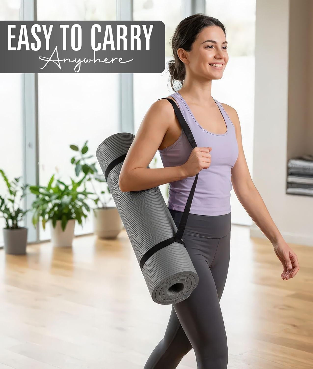 ROMIX Yoga Mat 10mm - Antislip & Comfortabel met Tas - 22% Korting!