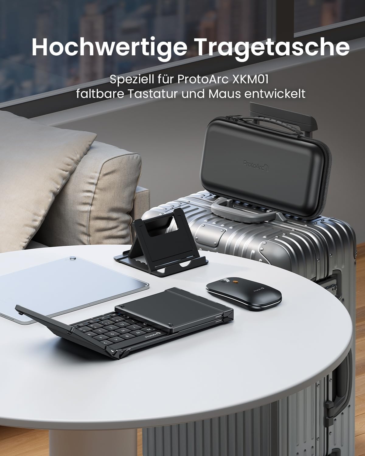 ProtoArc XKM01 Opvouwbaar Toetsenbord & Muis (QWERTZ) - 27% Korting!