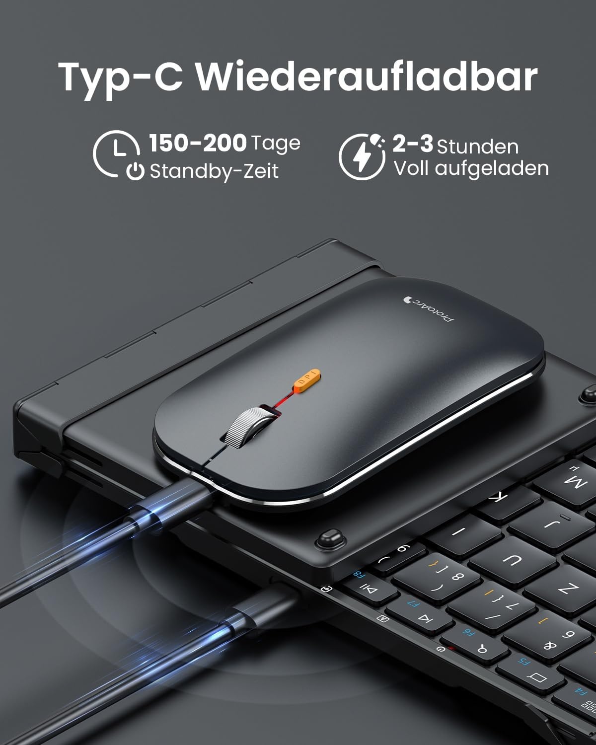 ProtoArc XKM01 Opvouwbaar Toetsenbord & Muis (QWERTZ) - 27% Korting!