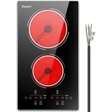 Geretourneerde Keramische Kookplaat 3000W - 2 Pitten - 28% Korting!