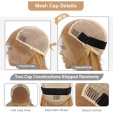 Sapphirewigs Pruik: Lange Rechte Geelbruine Lace Front (31% Korting)