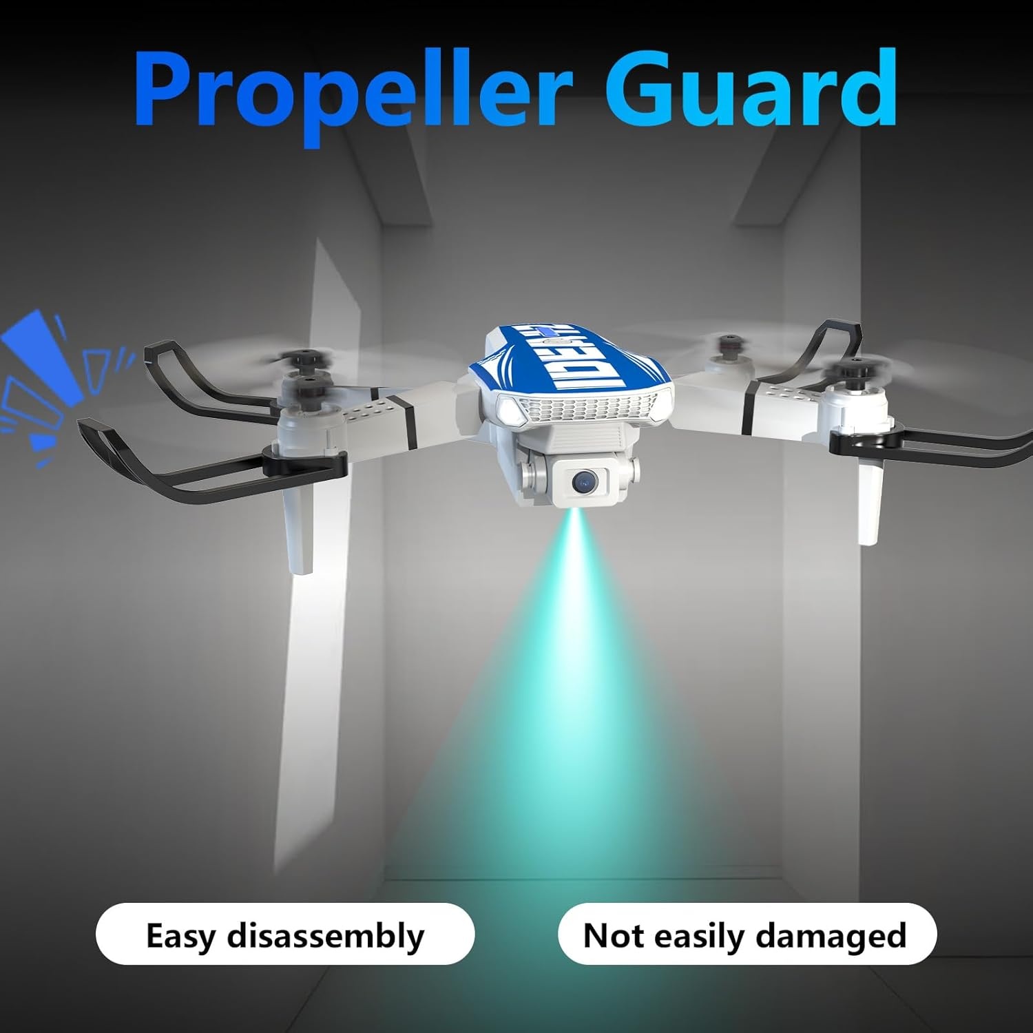 LE-IDEA Mini Drone IDEA12 (Blauw) - 1080P Cam, 270° Obstakeldetectie - 30% Korting