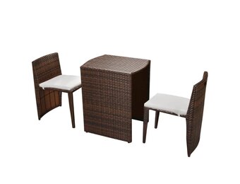 vidaXL 3-delige Bistroset met Kussens - 34% Korting!