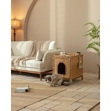 Handgeweven Rotan Kattenhuis met Korting - 27%
