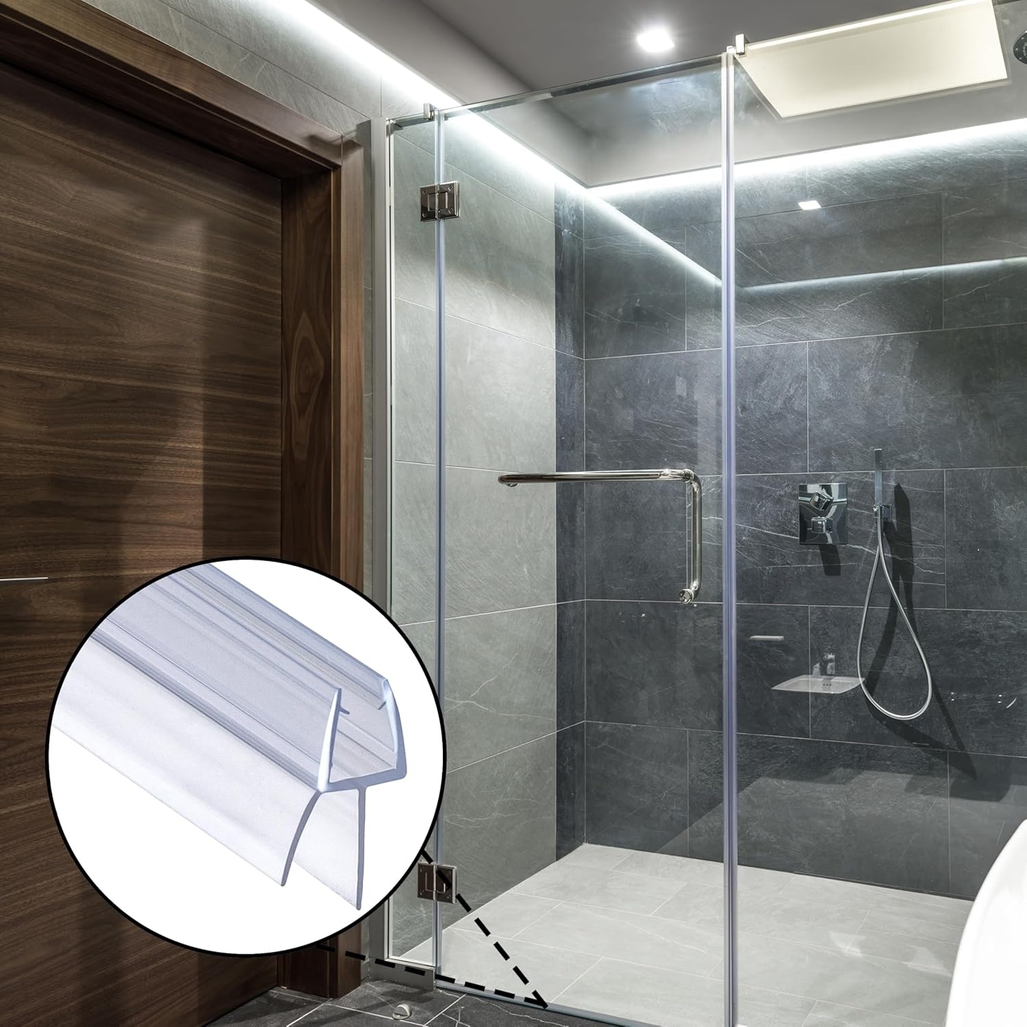 Doucheafdichting 2x80cm (17% Korting) voor 4-6mm Glas