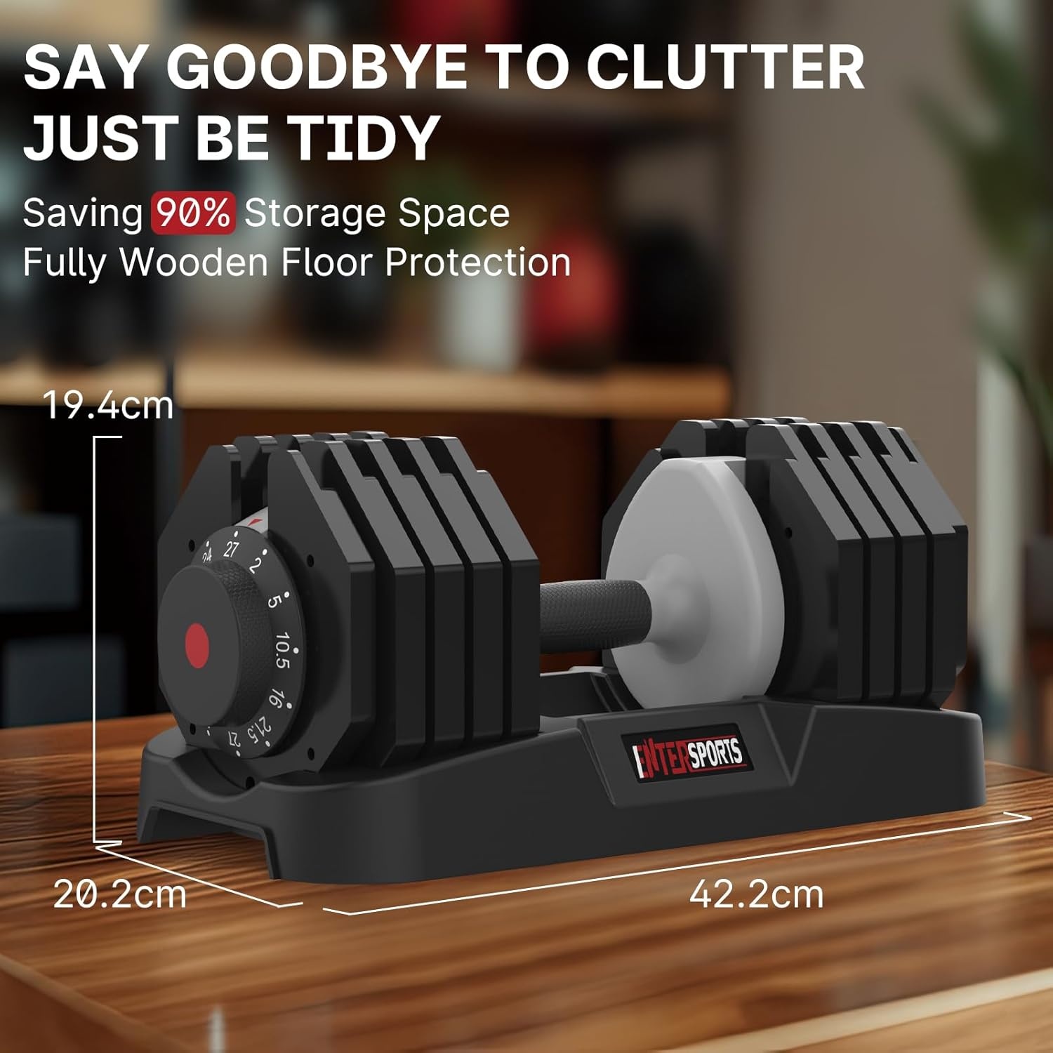 EnterSports Dumbbells 27 kg Verstelbaar - 34% Korting