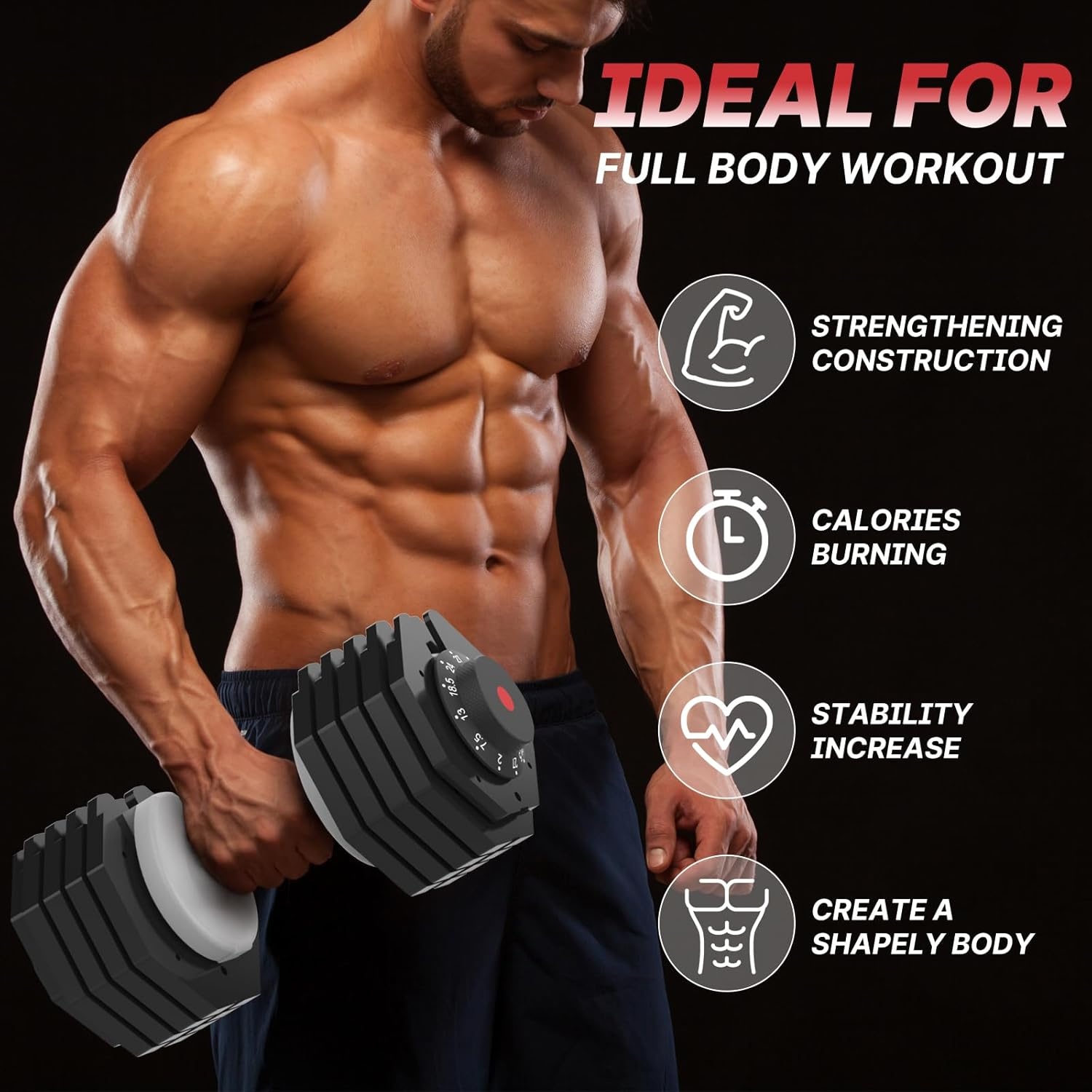 EnterSports Dumbbells 27 kg Verstelbaar - 34% Korting