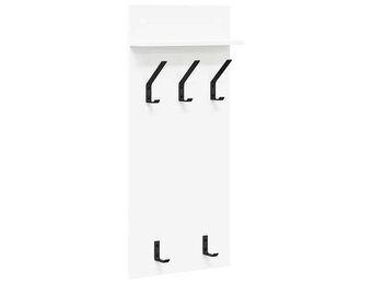 vidaXL Kapstok Wit 50% Korting - Bewerkt Hout 90x40cm