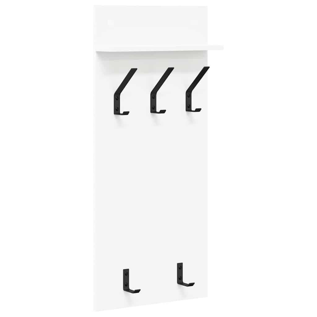 vidaXL Kapstok Wit 50% Korting - Bewerkt Hout 90x40cm