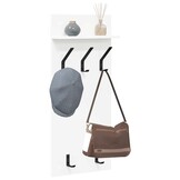 vidaXL Kapstok Wit 50% Korting - Bewerkt Hout 90x40cm