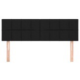 VidaXL Hoofdborden Zwart Stof 2 st 72x5x78/88 cm - 40% Korting!