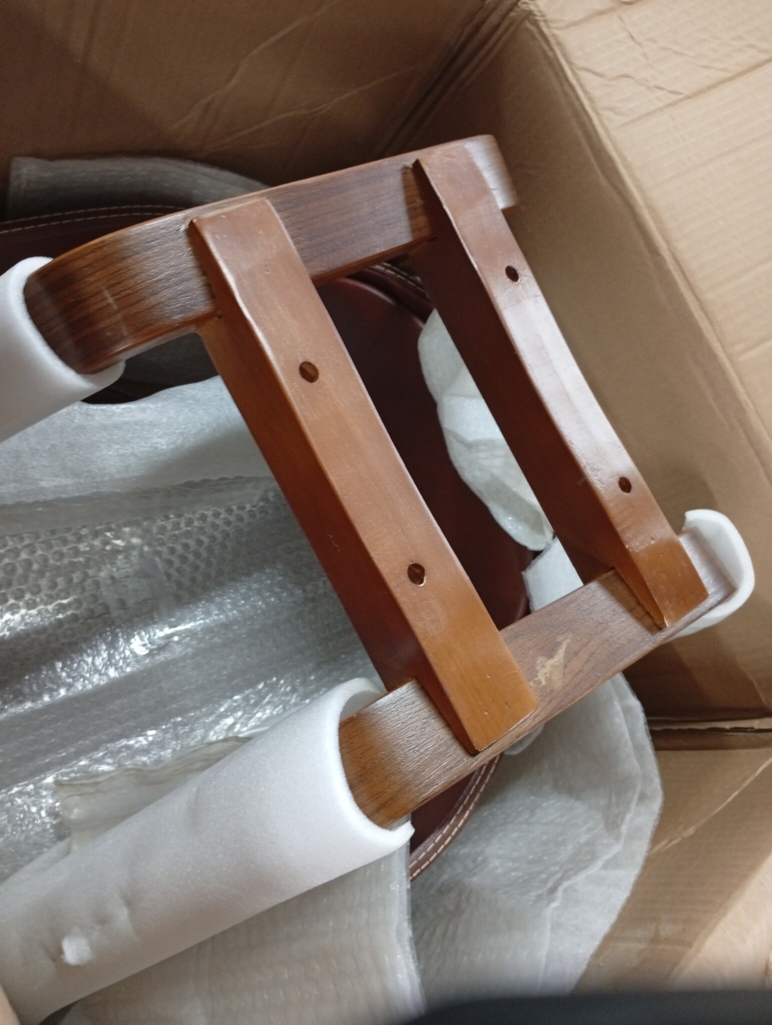 vidaXL Eetkamerstoel Bruin - Gebogen Hout & Kunstleer - 66% Korting!