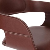 vidaXL Eetkamerstoel Bruin - Gebogen Hout & Kunstleer - 66% Korting!