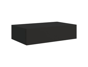 vidaXL Wandschap met lade 40x23,5x10 cm Zwart | 48% Korting