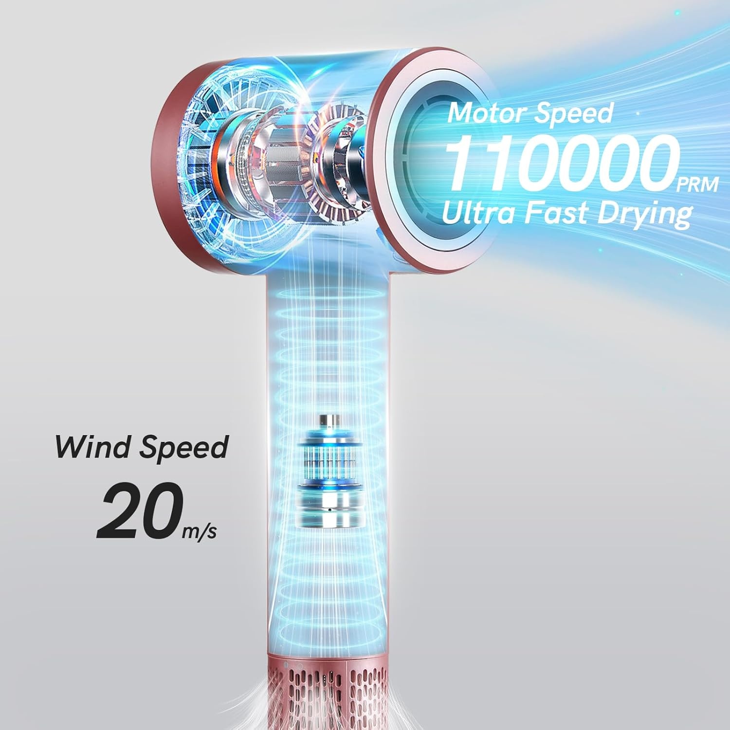 Draadloze Ionische Haardroger Roze - 33% Korting!