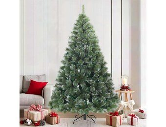 vidaXL Moderne Kunststof Scharnierende Kerstboom Sneeuw Bedekt Wit