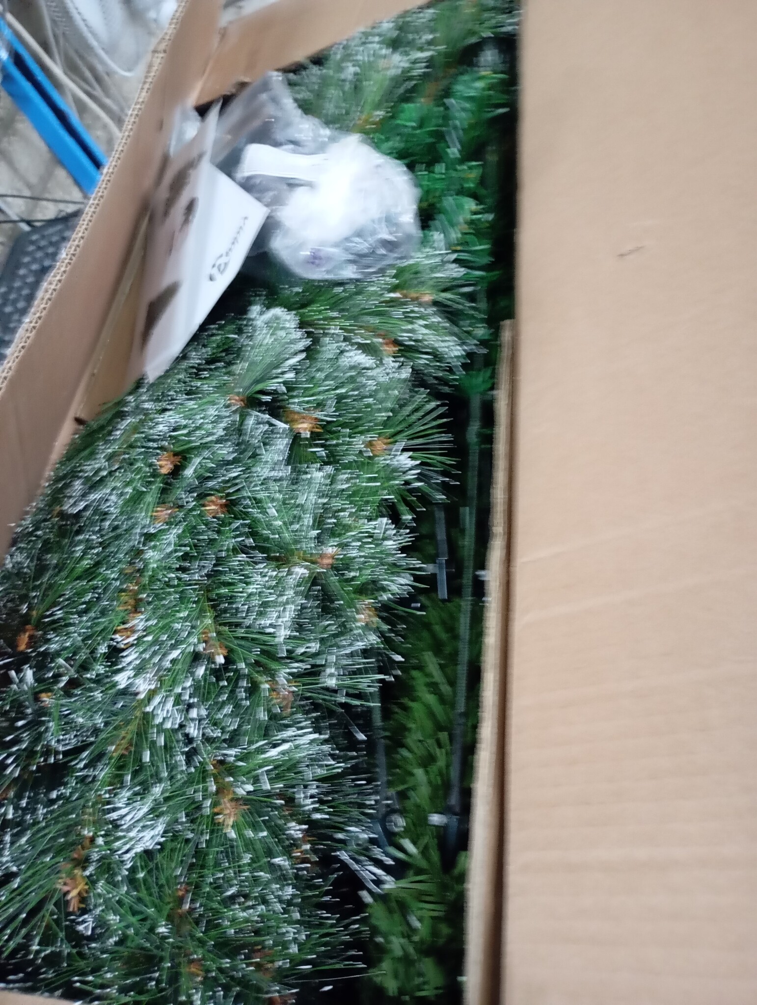 vidaXL Moderne Kunststof Scharnierende Kerstboom Sneeuw Bedekt Wit