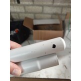 vidaXL Bedframe met hoofd- en voeteneinde metaal wit 75x190 cm