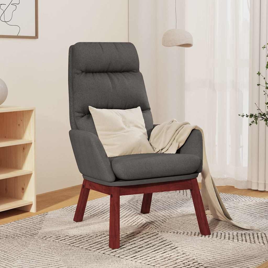 vidaXL Relaxstoel stof donkergrijs - 66% Korting