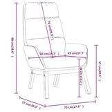 vidaXL Relaxstoel stof donkergrijs - 66% Korting