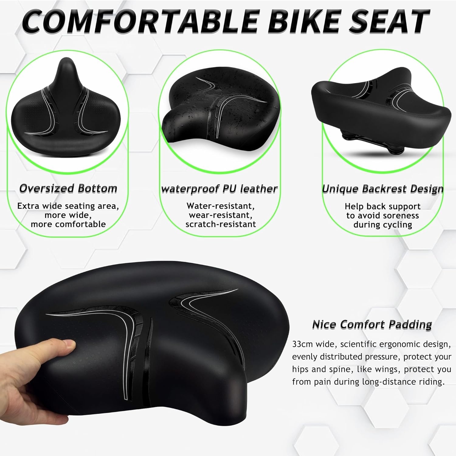 XL Fietszadel met 58% Korting | Comfortabel & Ergonomisch