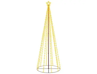 vidaXL Kegelkerstboom 310 LED's Warmwit - 35% Korting!