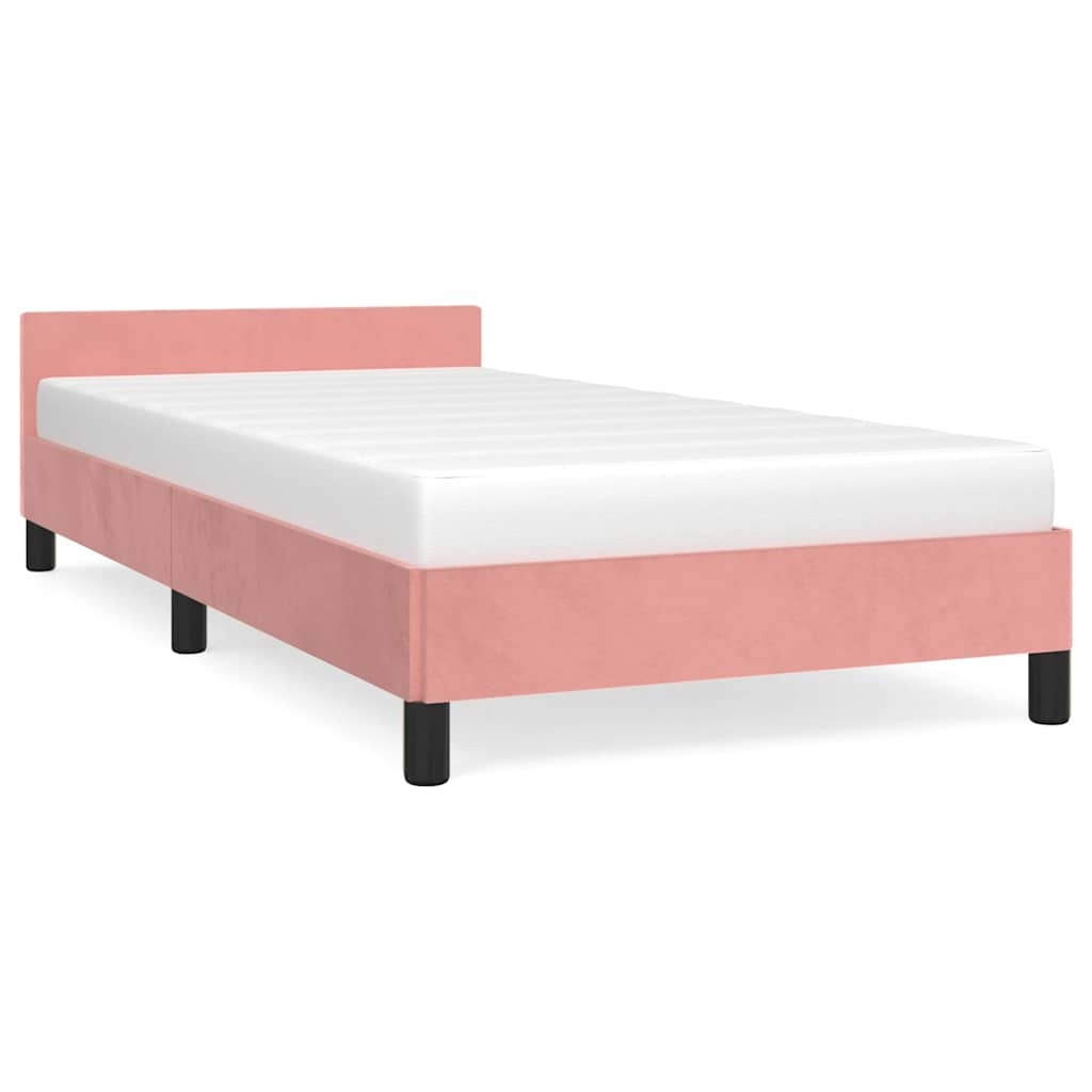 VidaXL Roze Fluweel Bedframe 100x200cm - 35% Korting