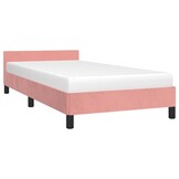 VidaXL Roze Fluweel Bedframe 100x200cm - 35% Korting