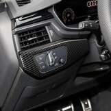 3 stuks auto ABS koolstofvezel dashboard paneel cover trim compatibel met A4 (2017 - 2024) / A5 (2017-2023) S4 S5 (2018-2024)/B9 (2017-2019) interieuraccessoires