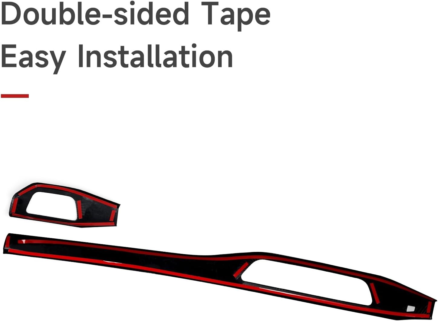 3 stuks auto ABS koolstofvezel dashboard paneel cover trim compatibel met A4 (2017 - 2024) / A5 (2017-2023) S4 S5 (2018-2024)/B9 (2017-2019) interieuraccessoires