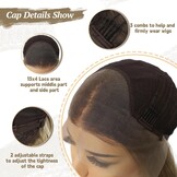 Sapphirewigs Lace Front Pruik 13X4 Synthetische Pruiken Body Wave Bruin Hoogtepunt Lace Front Haar Pre-geplukt Dagelijkse Slijtage Party Datum Kerst 22 inch