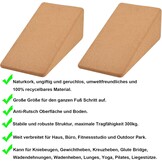 Kuitstretcher in 2-delige set, antislip kurk, kuitstrekker, kniewig, beenstrekker, yogablokken, voetsteun, kniebeschermers voor rekken spieren en fascia, flexibel board mobilisatiewig voor